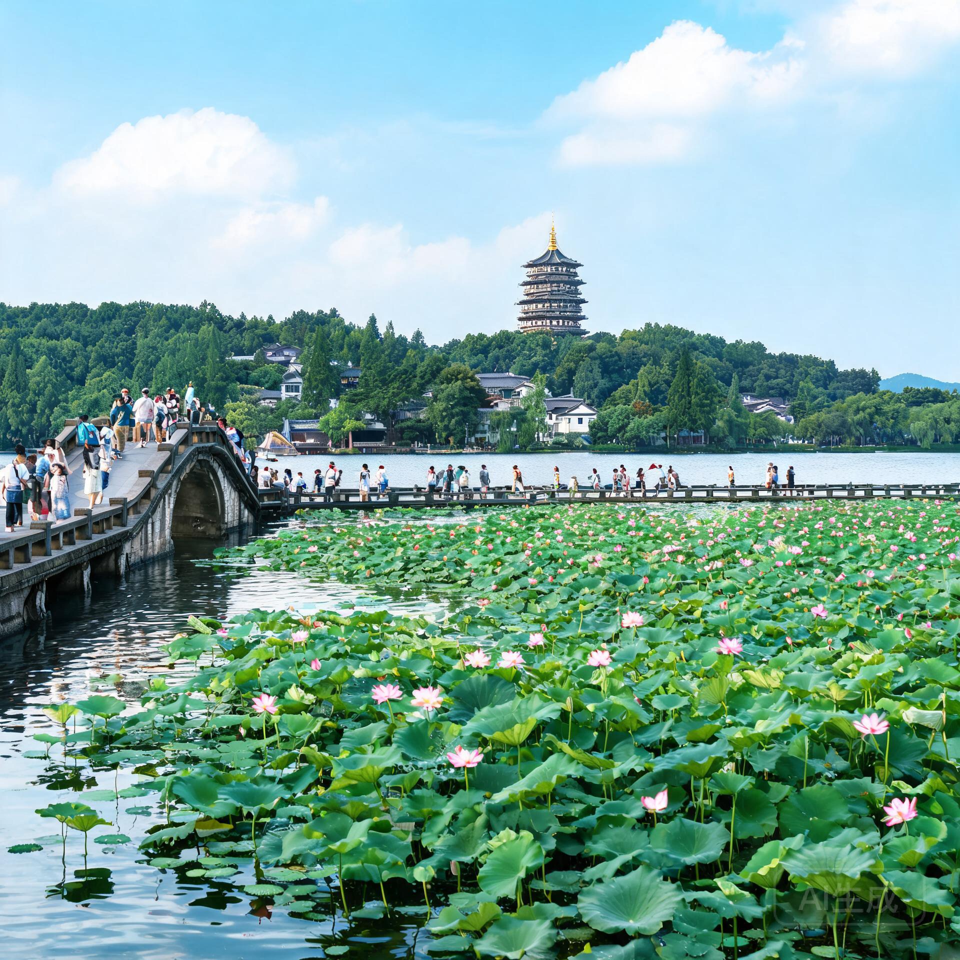 西湖日落